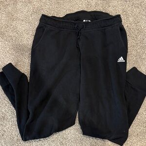 Adidas Black Sweatpants with White Logo